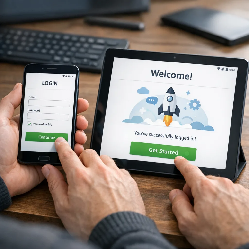 Testing cross-device handoff between phone and tablet