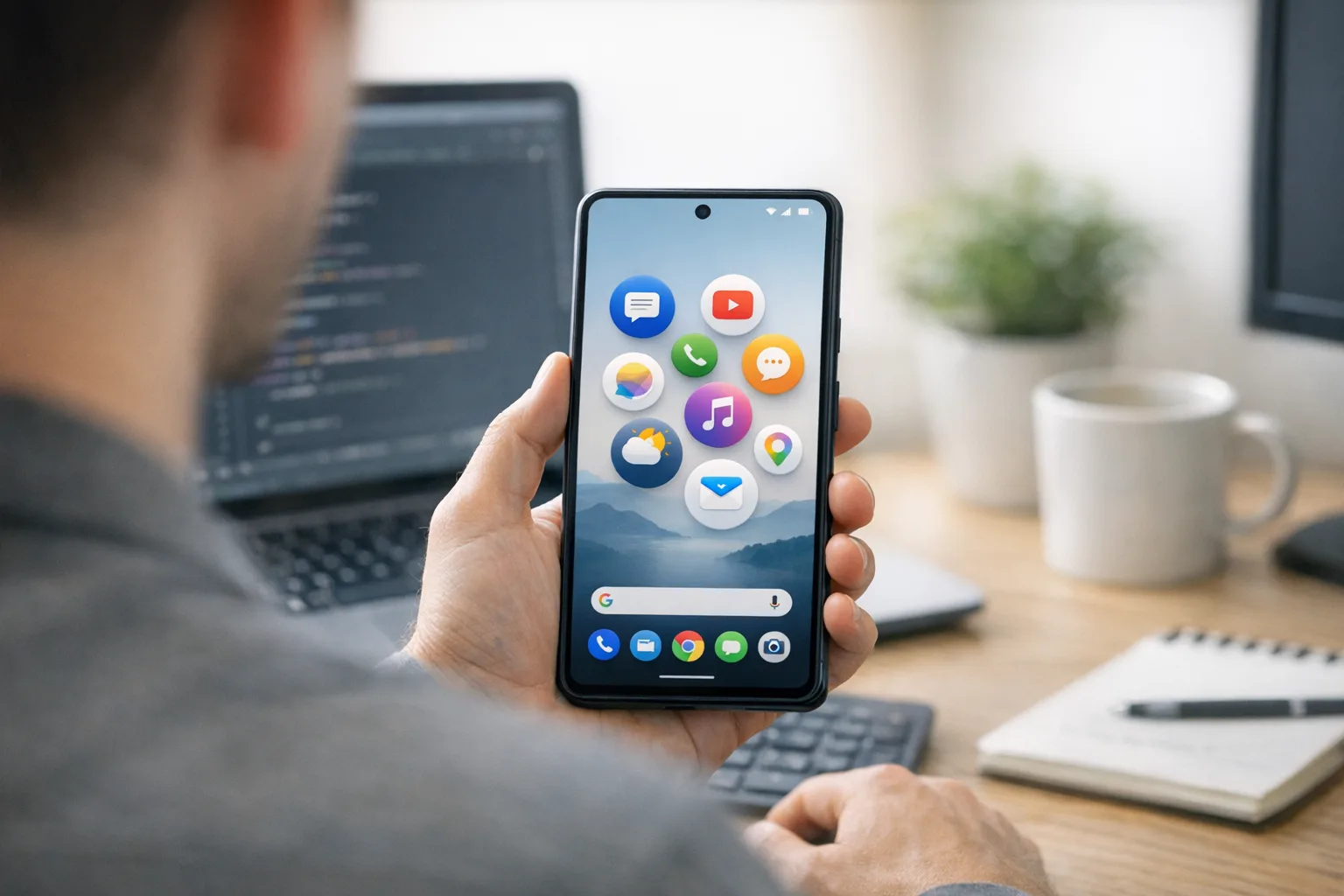 Android 17 Beta 2 bubbles windowing mode on a Pixel device