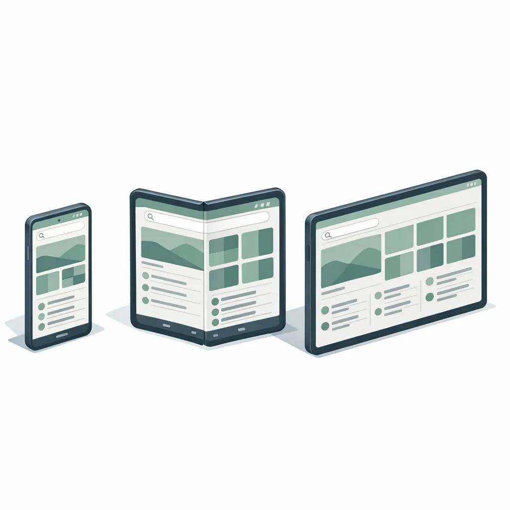 Adaptive Android UI grid scaling from phone to foldable to tablet