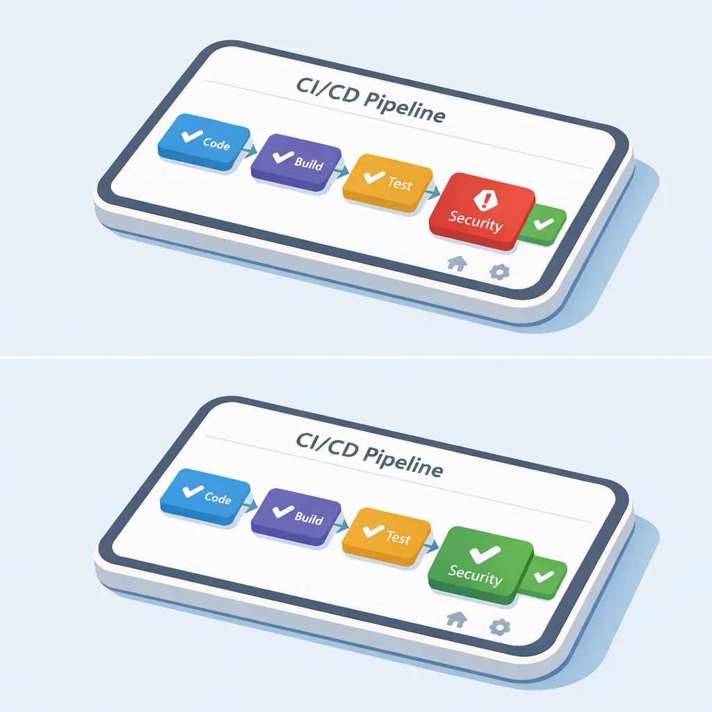 Mobile CI/CD pipeline turning security checks green