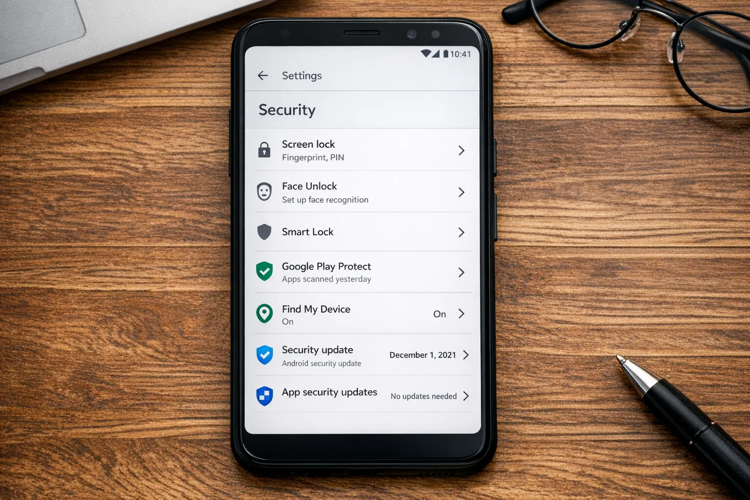 Android phone showing January 5, 2026 security patch level