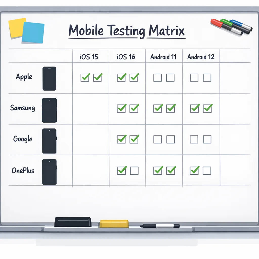 Illustrated Android test matrix for patch validation