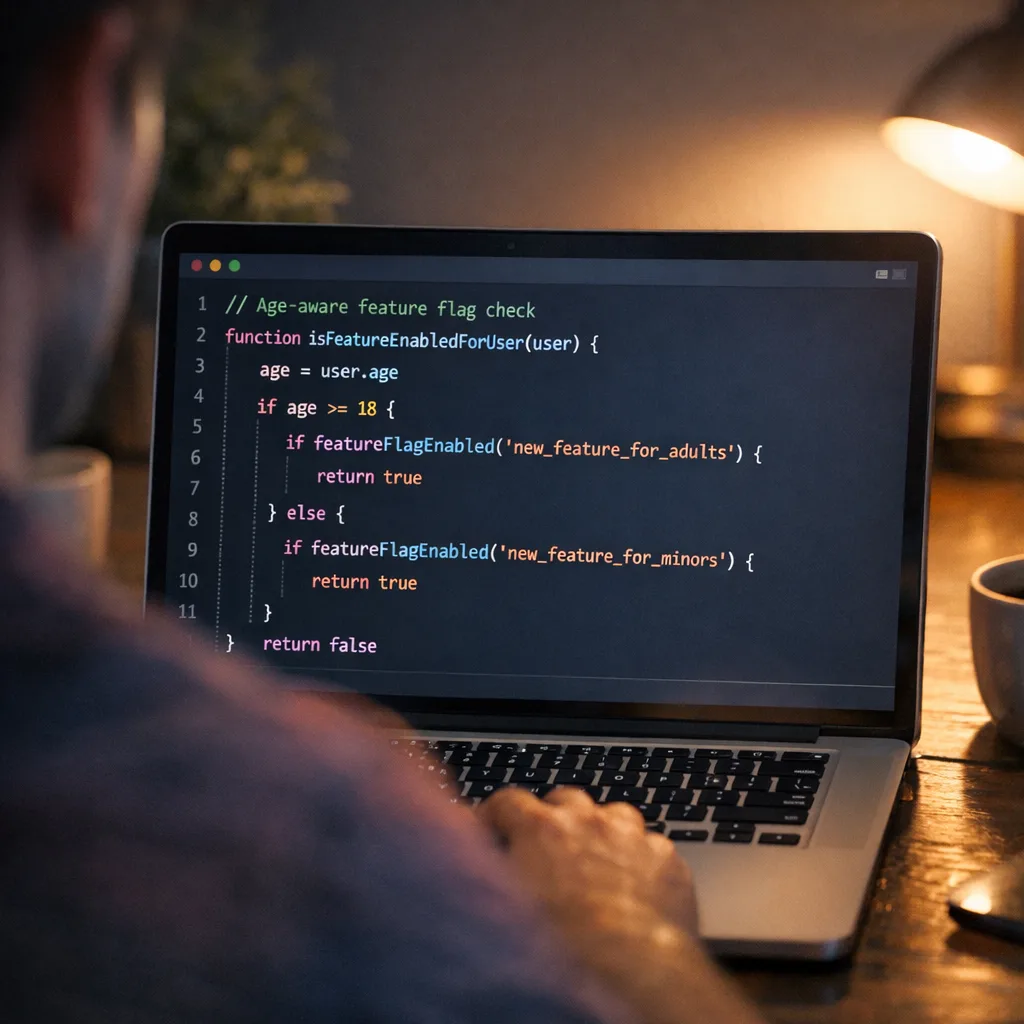 Developer implementing runtime checks for age and parental approval