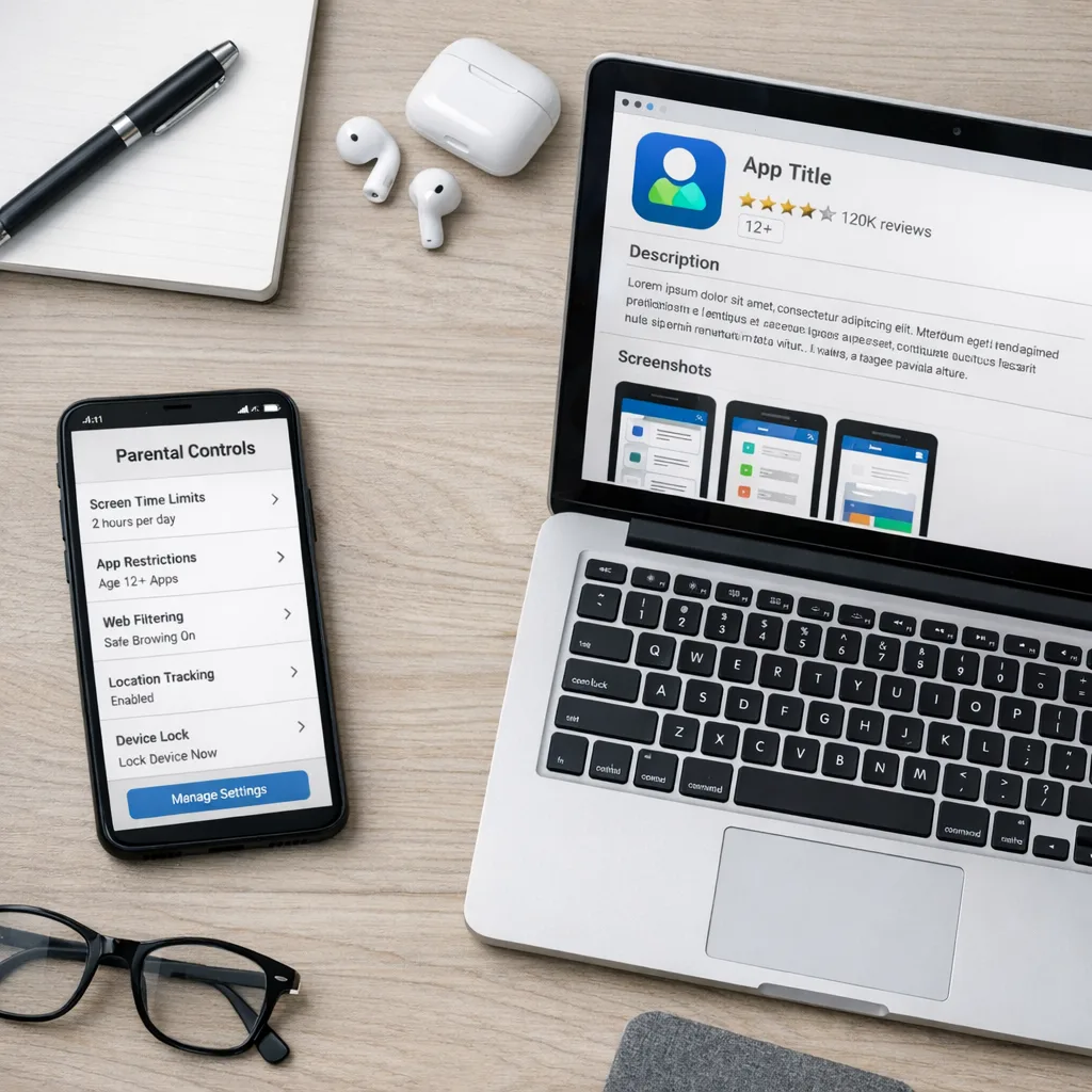Testing parental controls and App Store metadata on a modern workspace