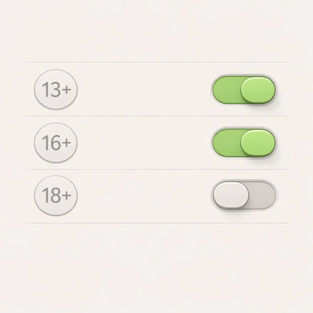 Designing feature gates by age range
