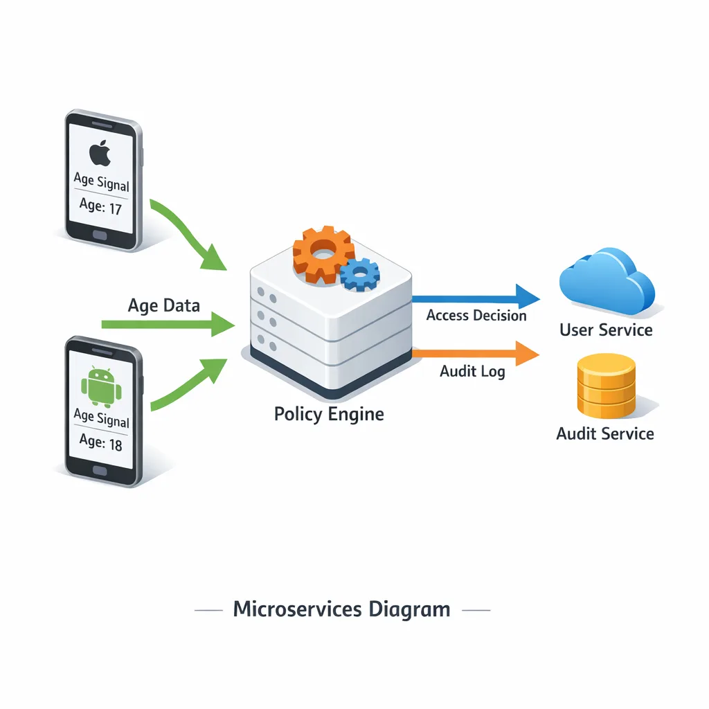 Cross‑platform age‑gating architecture with a central policy engine