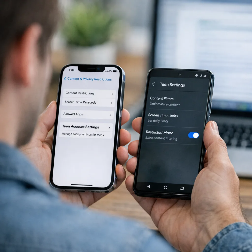 Testing teen protections on iOS and Android