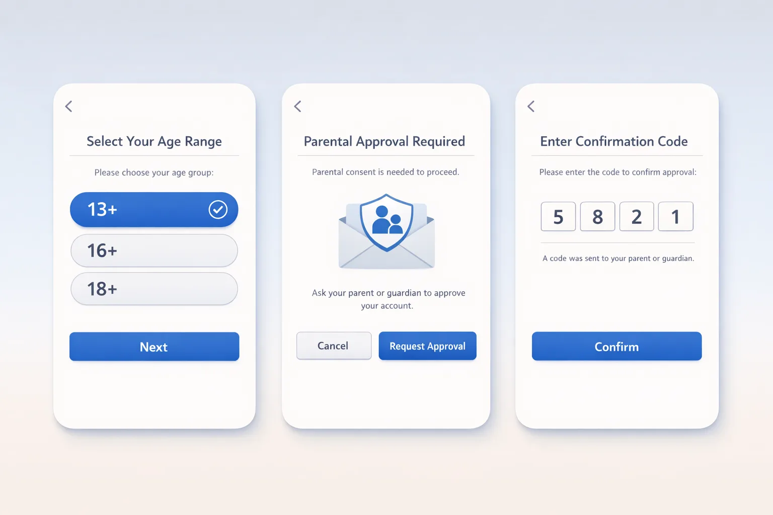 How age range flows through client, API, and server gates