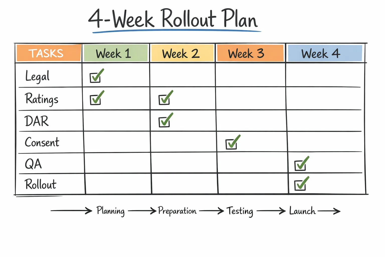 Four-week rollout plan for age verification