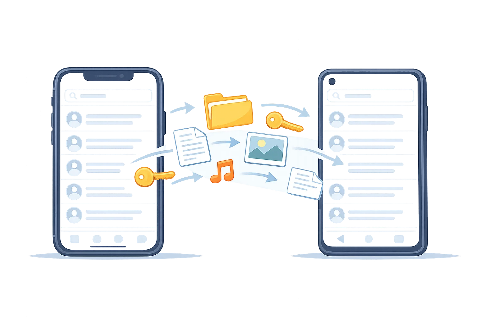 Cross-platform app data transfer between iOS and Android