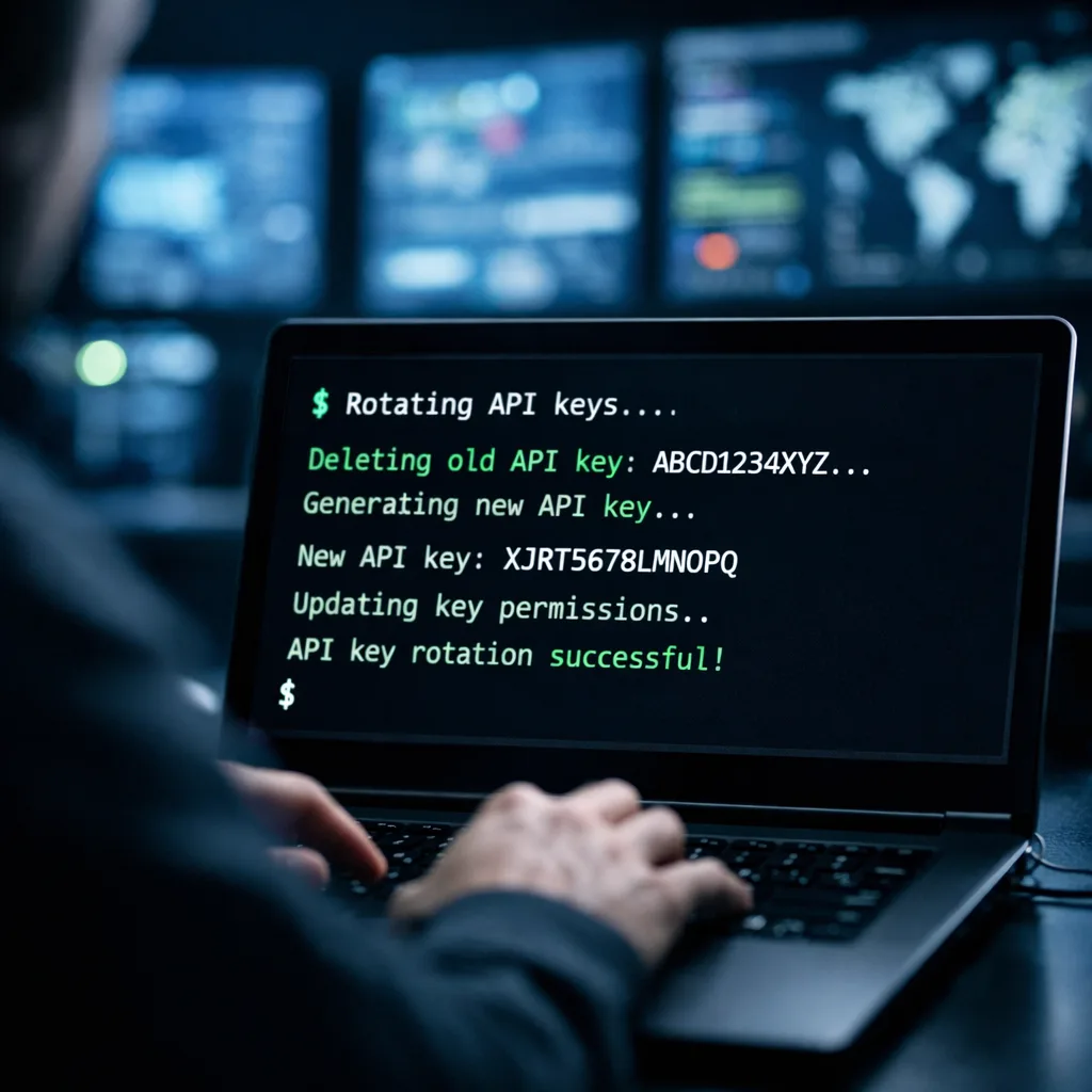 Engineer revoking leaked credentials in a SOC