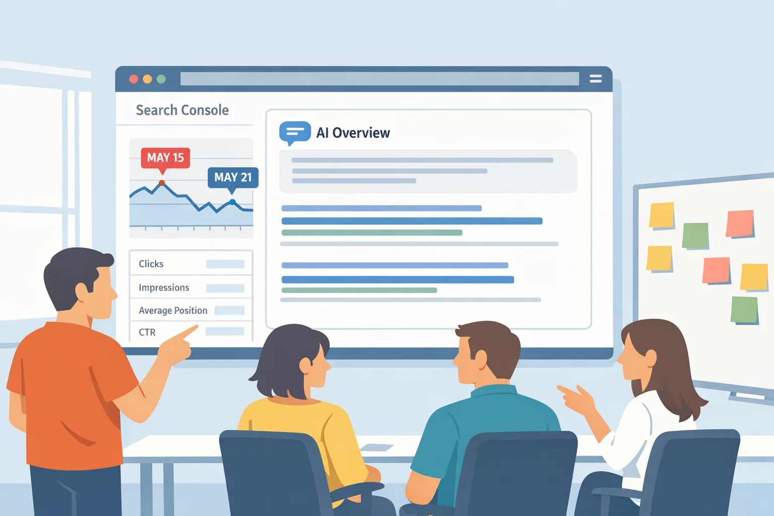 SEO team auditing Search Console during May 2026 core update