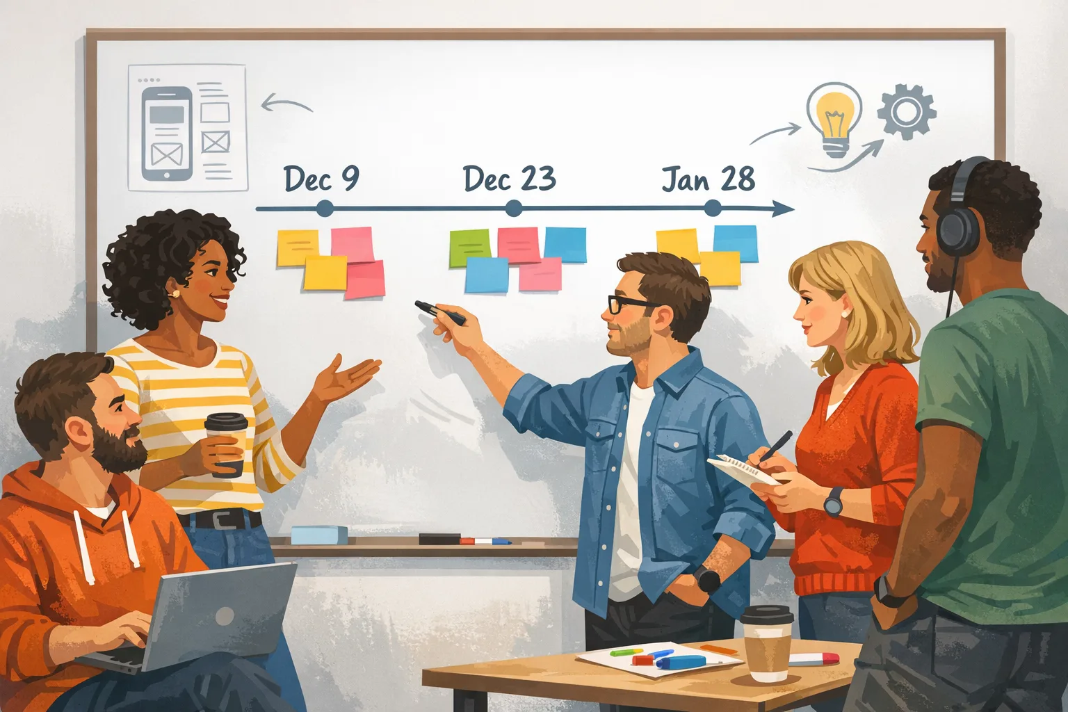 Team planning timeline for external links rollout