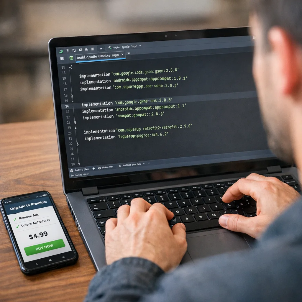 Developer updating Android dependencies for Play Billing