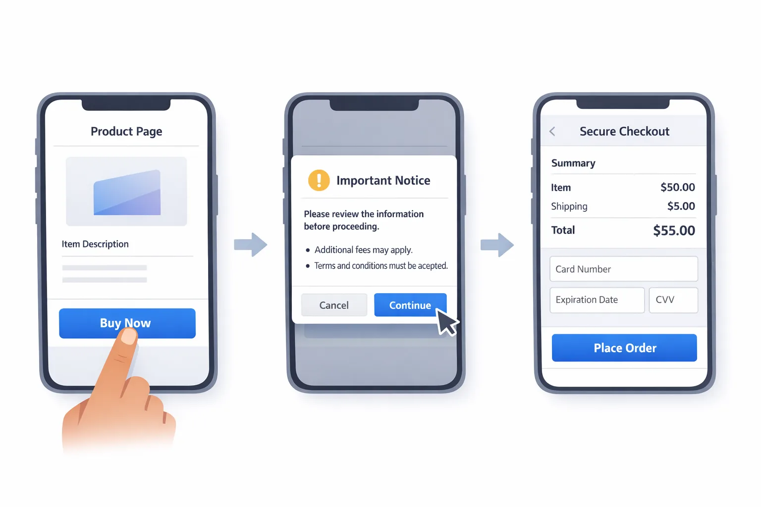 Diagram of external link and information screen flow for Google Play apps