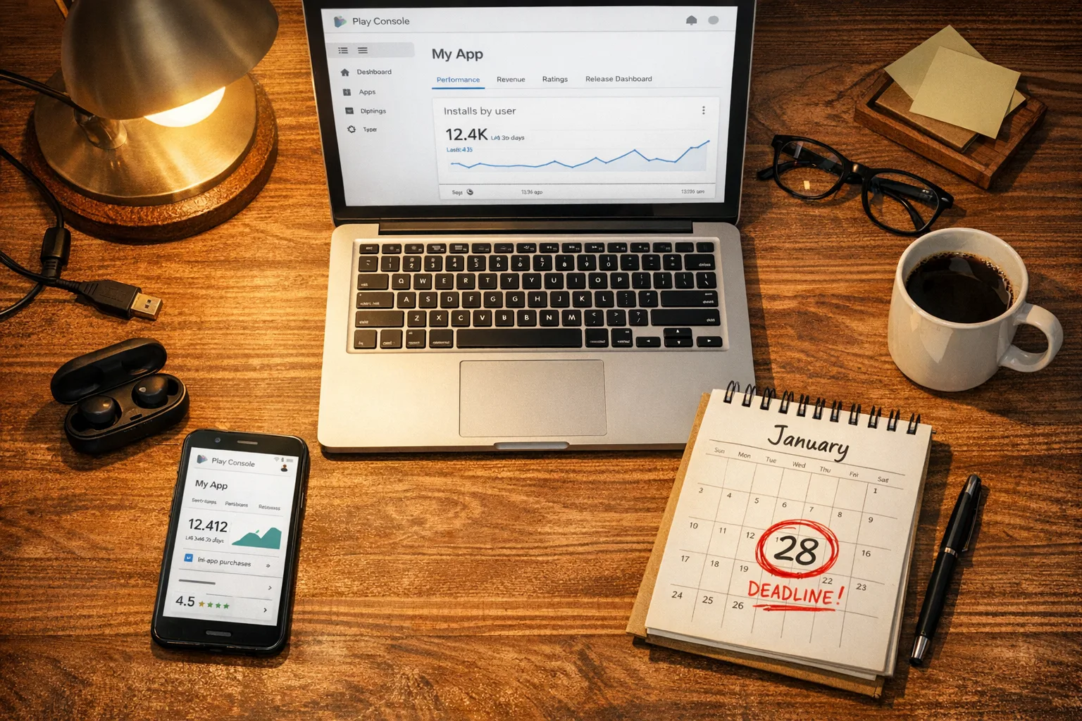 Developer desk with Jan 28 deadline for Google Play external links