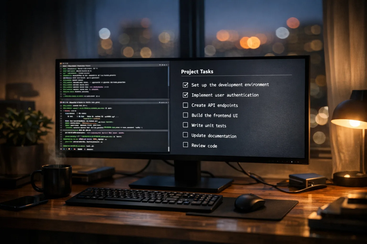 Engineer reviewing a Node.js 26 LTS migration checklist on a monitor