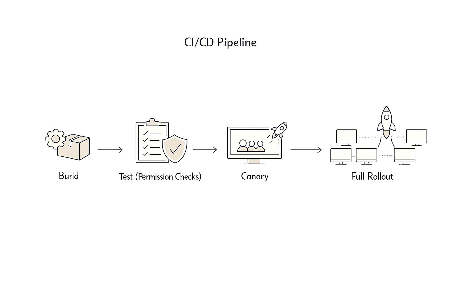 CI/CD stages for a safe Node.js patch rollout