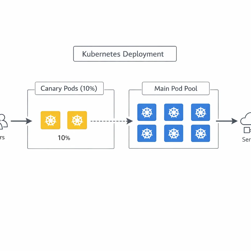 Diagram of Kubernetes canary rollout for security updates