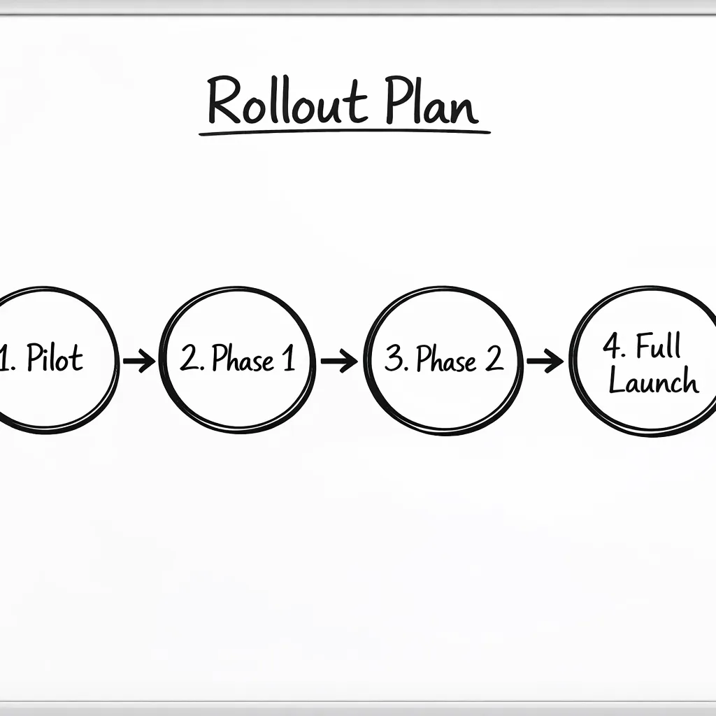 Diagram of a four‑ring patch rollout plan