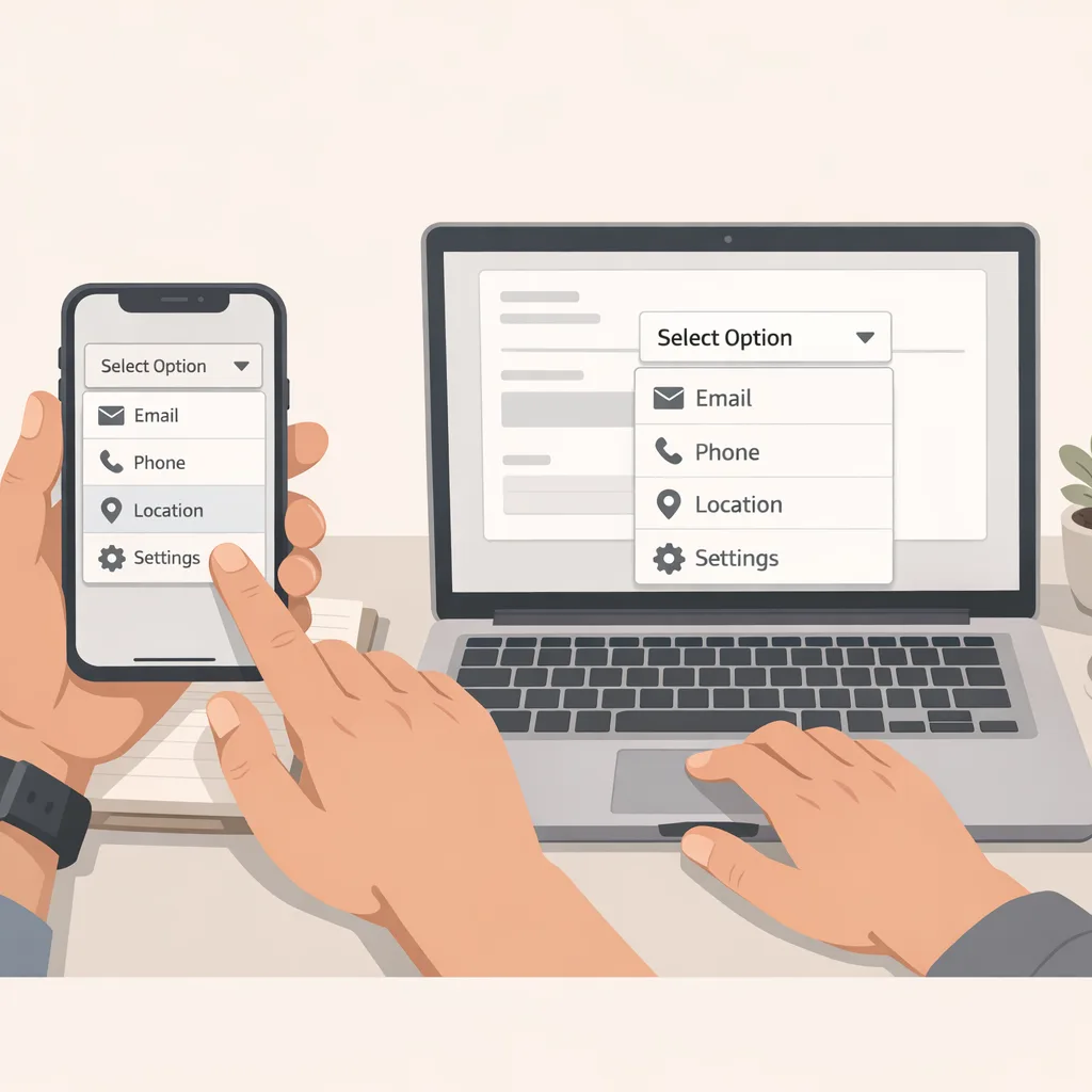 Testing a customizable select on iPhone and Mac