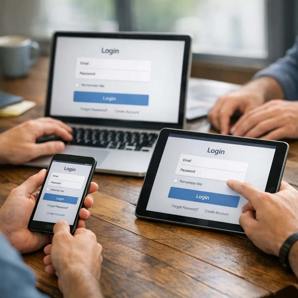 Team validating mobile OIDC login across devices
