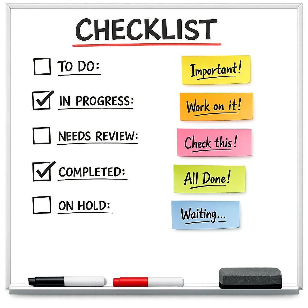 Practical server-side tagging checklist on a whiteboard
