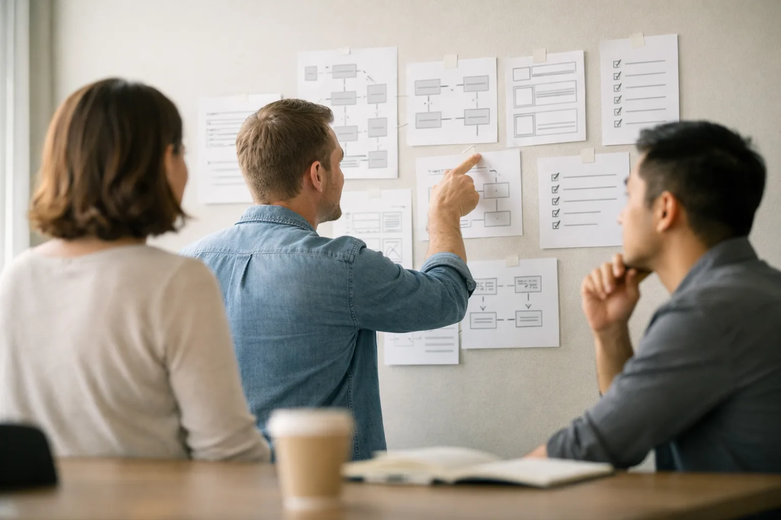 Cross-functional growth, engineering, and legal team reviewing a measurement plan