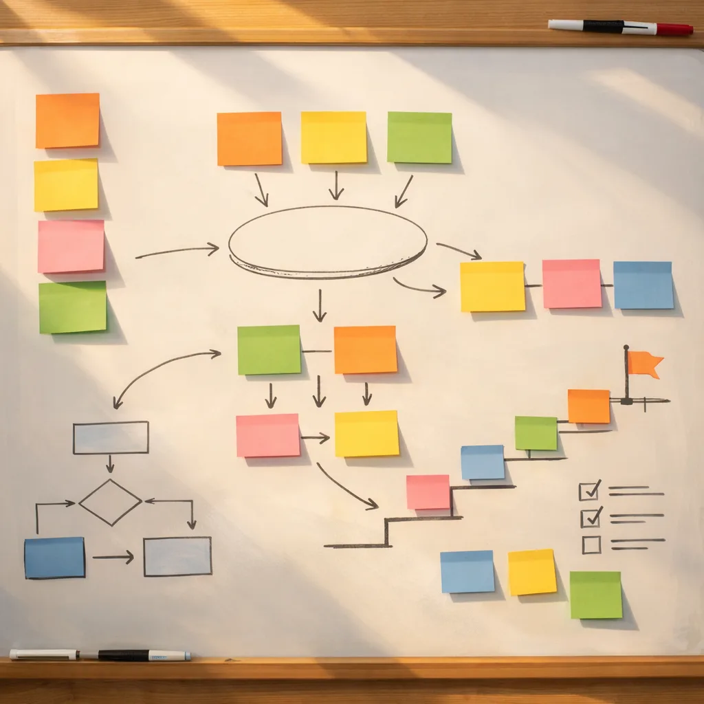 Whiteboard planning session for Ubuntu 26.04 rollout