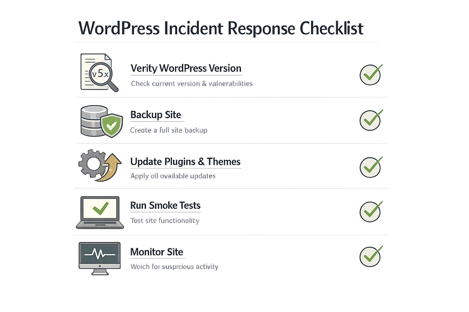 Step-by-step WordPress incident response checklist