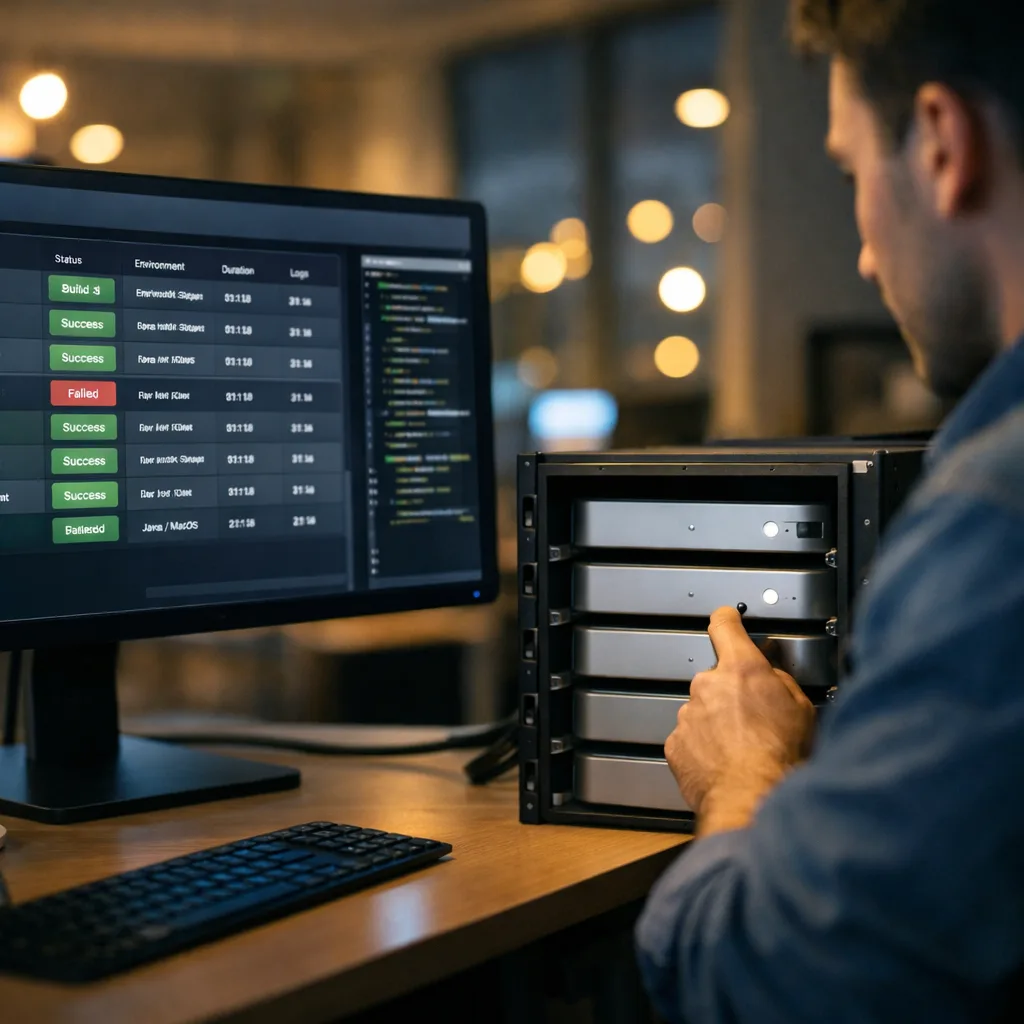 Engineer updating a CI build matrix for Xcode 26