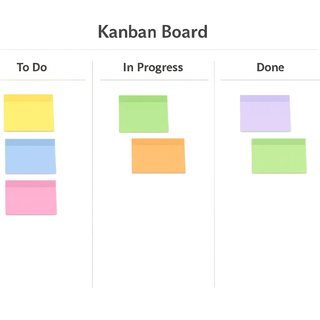 Illustration of a T‑60 migration Kanban board