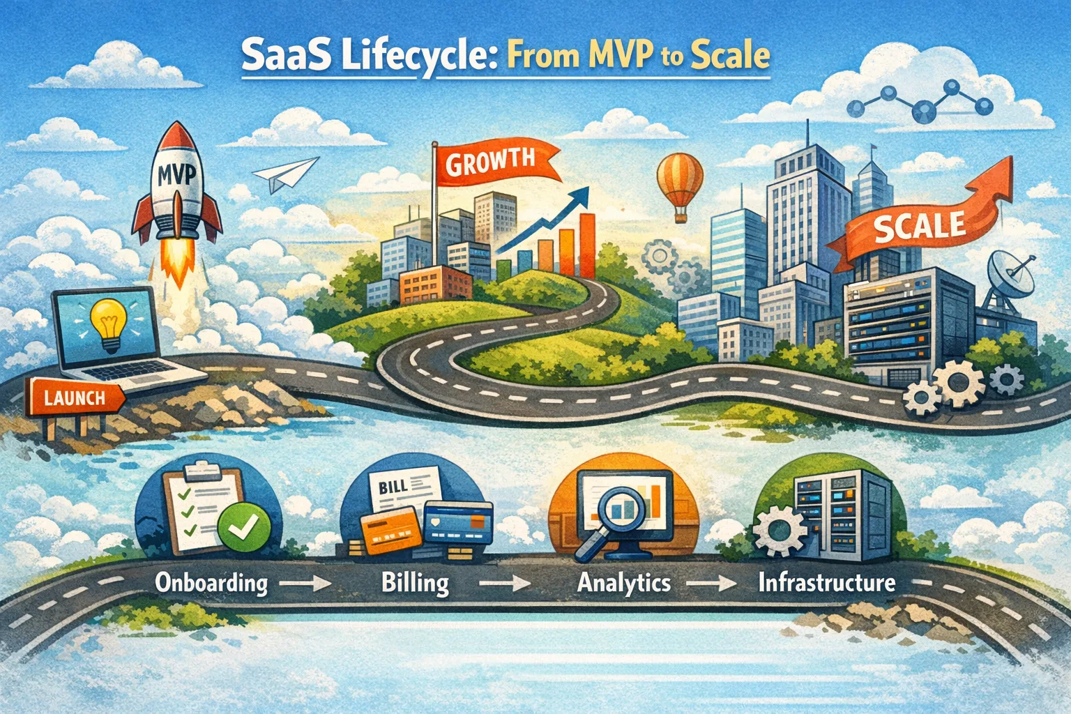 SaaS product lifecycle from MVP to scale