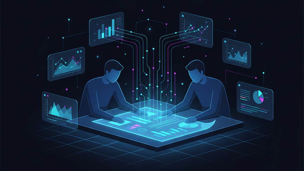 Team reviewing a printed usage and billing report
