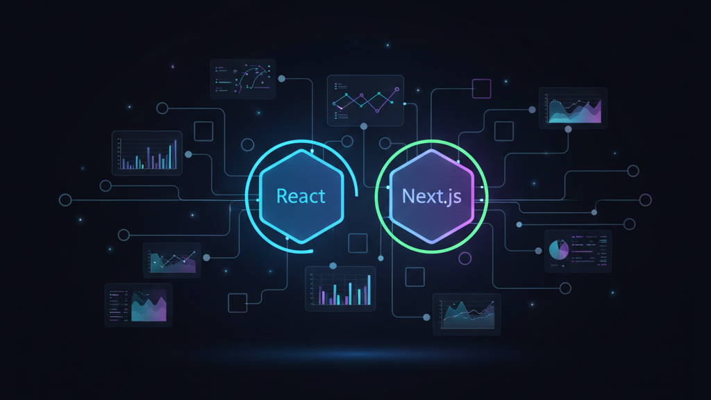 Dependency graph highlighting patched Next.js and React versions