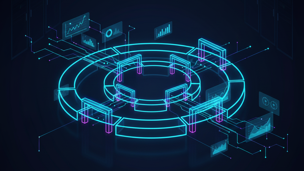 Three-ring deployment rollout diagram with gates