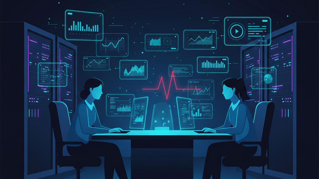 Incident response team monitoring servers