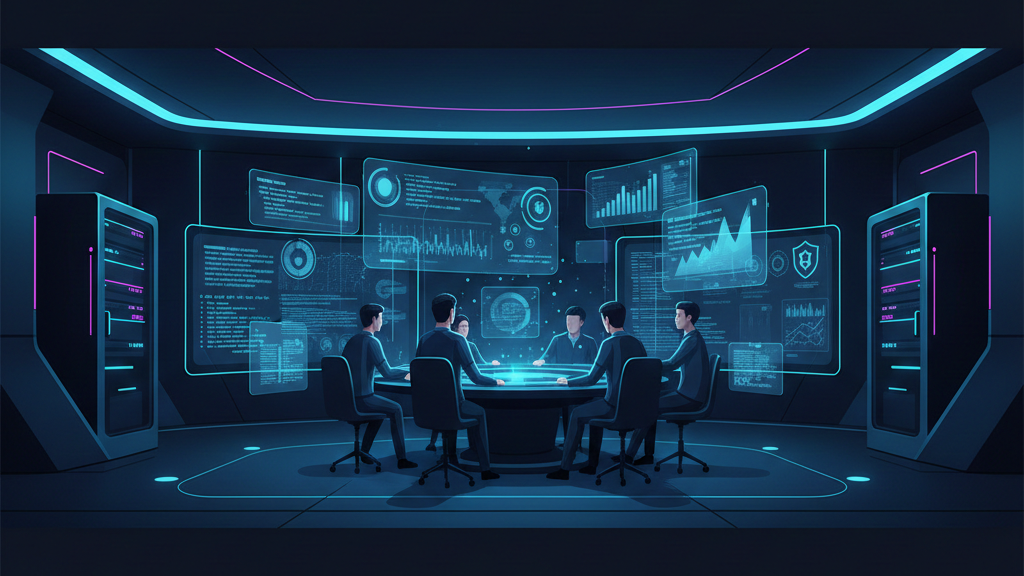 Engineering team reviewing Next.js security patches in a control room