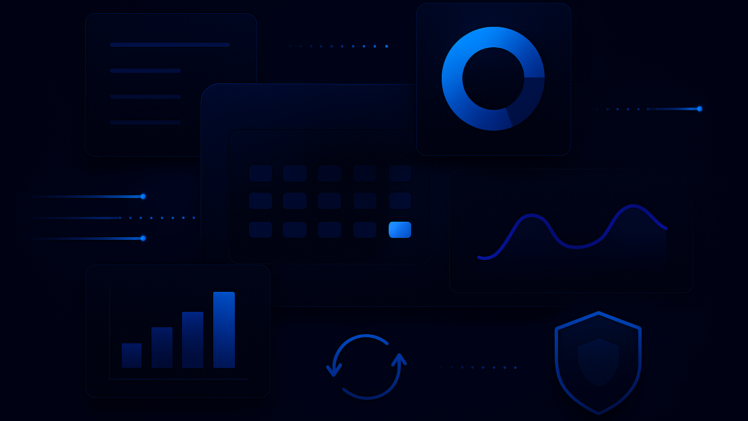 Security dashboard mockup with versions and rotations