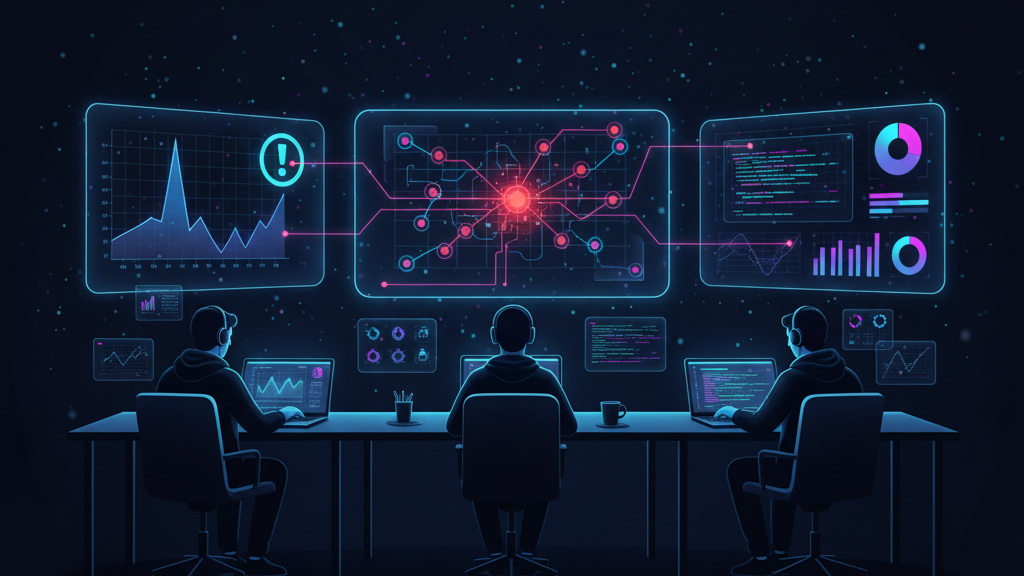 Engineers triaging React2Shell across dashboards and terminals