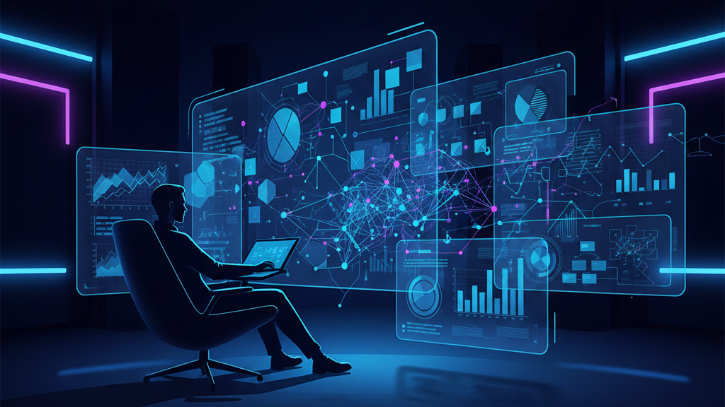 Engineer reviewing logs and dependency versions on screens