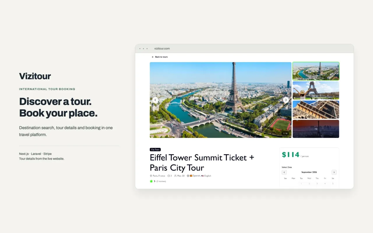 Vizitour web app