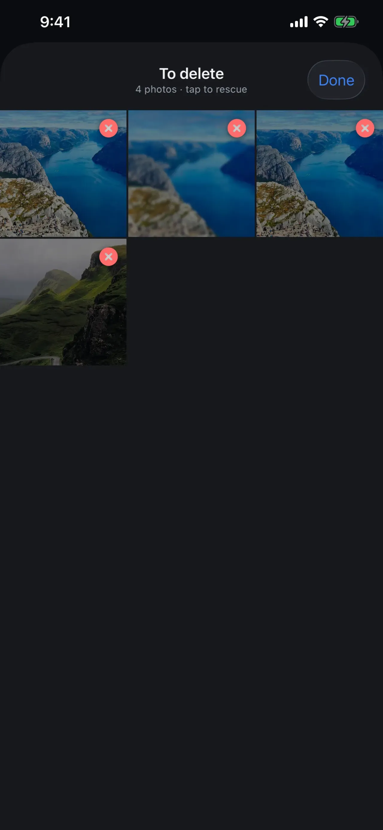 TripKeep: Delete pile with tap-to-rescue before anything is removed