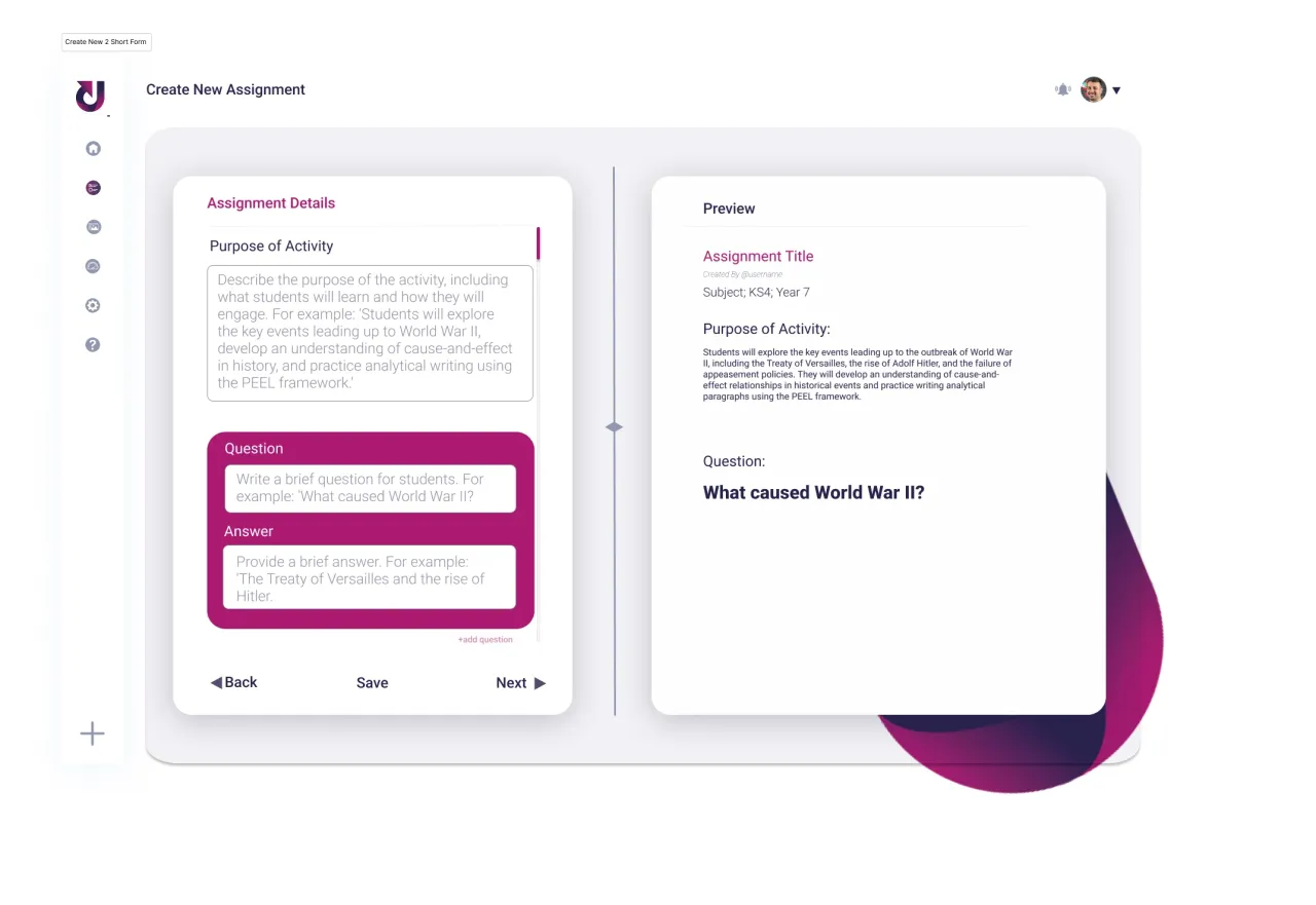 UpGrade web app