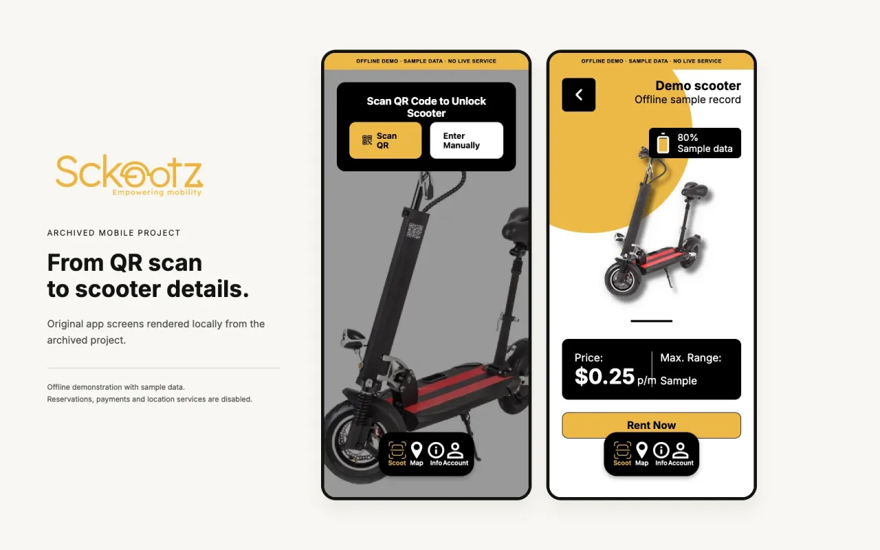 Sckootz mobile app