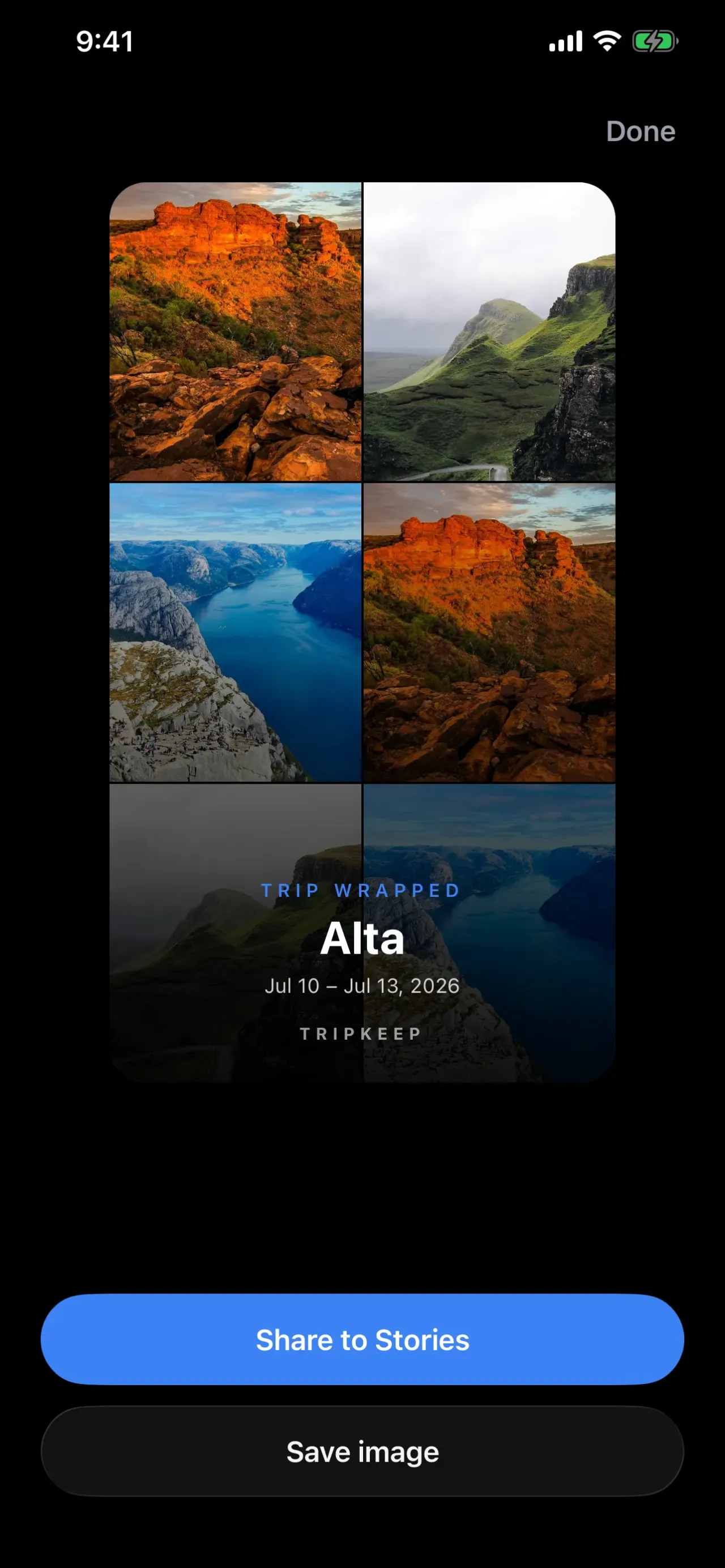 TripKeep: Trip Wrapped recap ready to share or save